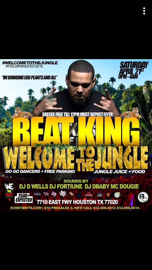 kannan_onye's tweet photo. #TxsSuSpringfest2k18 will be on one for the books #WelcometotheJungle will Go viral tmr just watch ⚠️⚠️⚠️⚠️🎉🎉🎉🎉🎥🎥🎥 https://t.co/xqzeeb2quJ