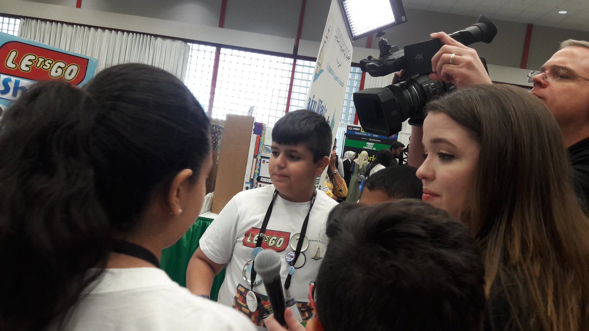 The social media is interviewing our LEtsGO team @DawhaHighSchool