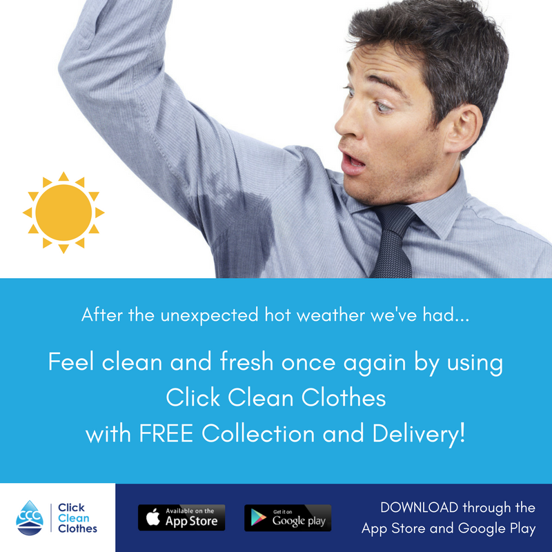 ClickCleanC's tweet image. Enjoy the hot days with the knowledge you can get your clothes professionally cleaned with free collection and delivery! #Heatwave #Brighton #BrightonandHove #Laundry #DryCleaners