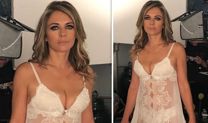 Elizabeth Hurley, 52, exposes assets in jaw-dropping underwear in BTS snap from The Royals bit.ly/2HPLc2y