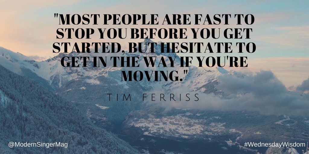 Modern_Singer's tweet image. This week's #WednesdayWisdom is from @tferriss. How often do we hear that our art isn't a "real job"? Just do your thing and watch the doubters turn into cheerleaders!

#ModernSingerMag #YouCanDoIt #YouGotThis #JustDoIt #HatersGonnaHate