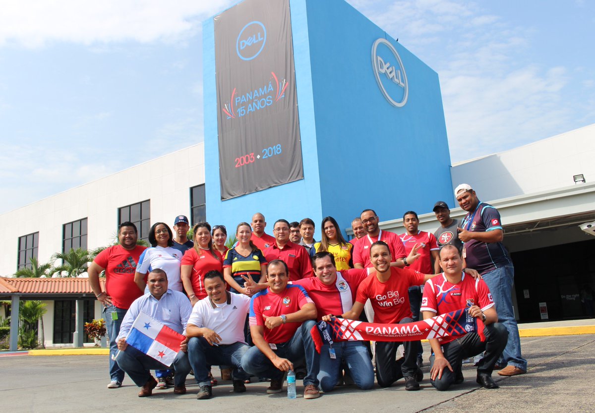 manuLrios's tweet photo. Our  .@DellEMC #CSSLATAM Leadership team from @DellPanama came up today with different #WorldCup 🏟️⚽️🏆 t-shirts 🇵🇦🇨🇴🇭🇳🇦🇷for the #DellPanama15 anniversary 📸 picture 😎👍

📷 thanks to @Julianiozzo 👏

#DellBassadors
#LifeAtDell https://t.co/iTVeT7AuAq