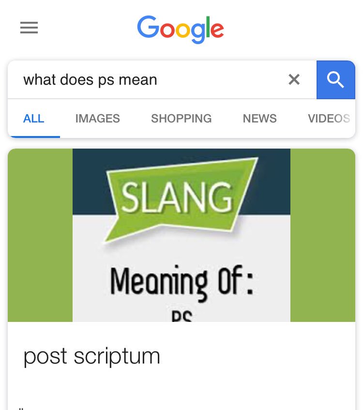 For those who have also been using ps for years without knowing what it stood for... you’re welcome.