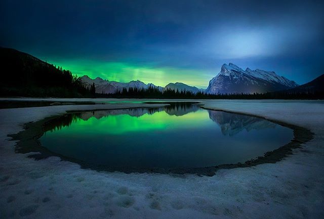 We had a nice visit form the northern lights last night here in Banff. Unfortunately the clouds decided to show up too! A beautiful night in the mountains nonetheless!
Vermilion Lakes, Banff National Park.

#Manfrotto #MyBanff #ExploreAlberta #CanonCanada ift.tt/2HCSBEI