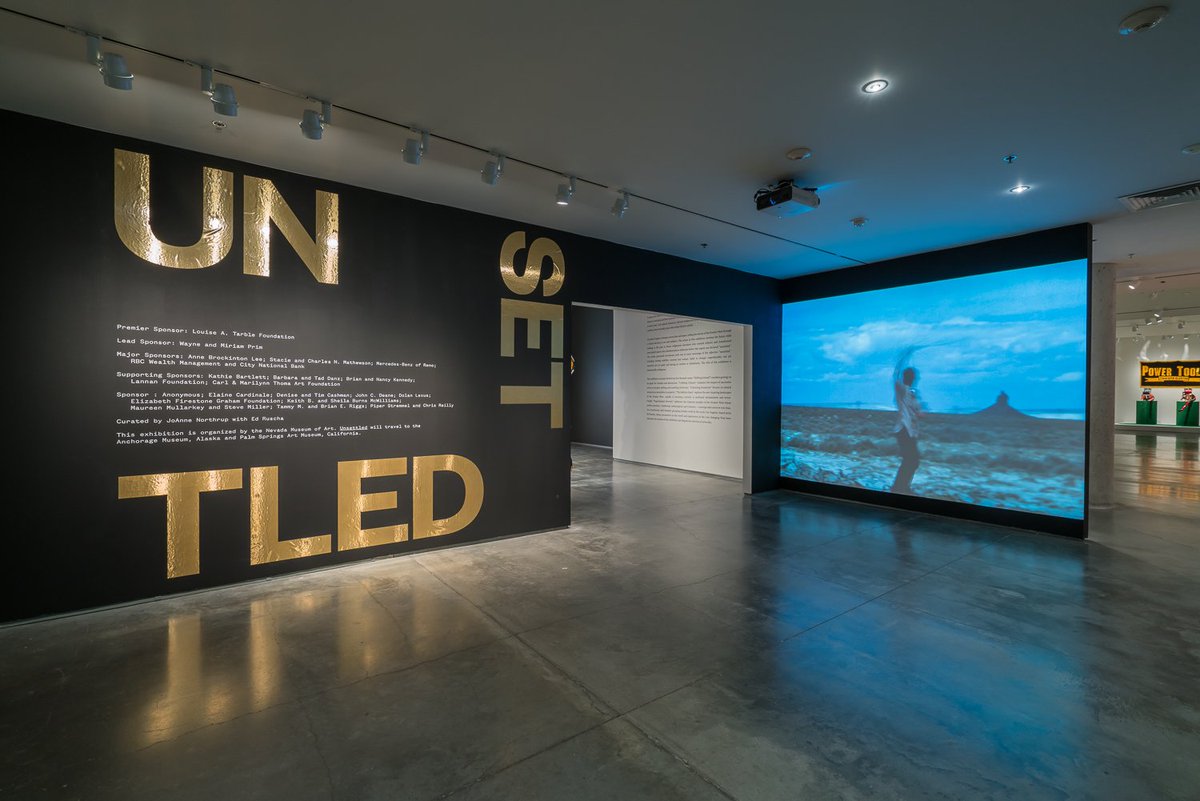 nevadaart's tweet photo. #Flashback to when #UnsettledFrontier was on view here in #Reno. "Unsettled" opens today at the @AnchorageMuseum and will be on view in #Anchorage through September 9. Learn more about the exhibition: https://t.co/MtvOJttMZr #FBF https://t.co/nS48dcmcLO