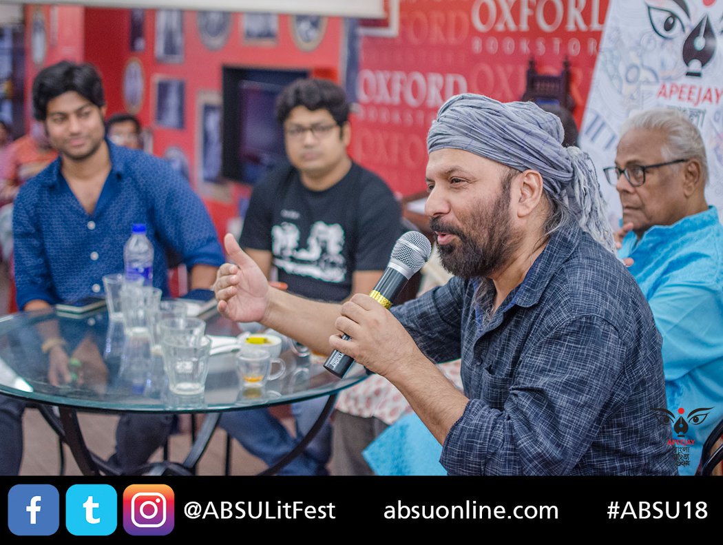 ABSULitFest's tweet photo. ঋতুপর্ণের খোঁজে: উনিশে এপ্রিল 
সঙ্গে দেবজ্যোতি মিশ্র, সংগীতা দত্ত, চপল ভাদুড়ী, RJ Roy 
@debojyotimishr2 @DattaSangeeta @royquips 
#RituparnoGhosh #BengaliCinema #ABSU18 #OxfordBookstore #Kolkata #ParkStreet https://t.co/rc9yZuNc9E