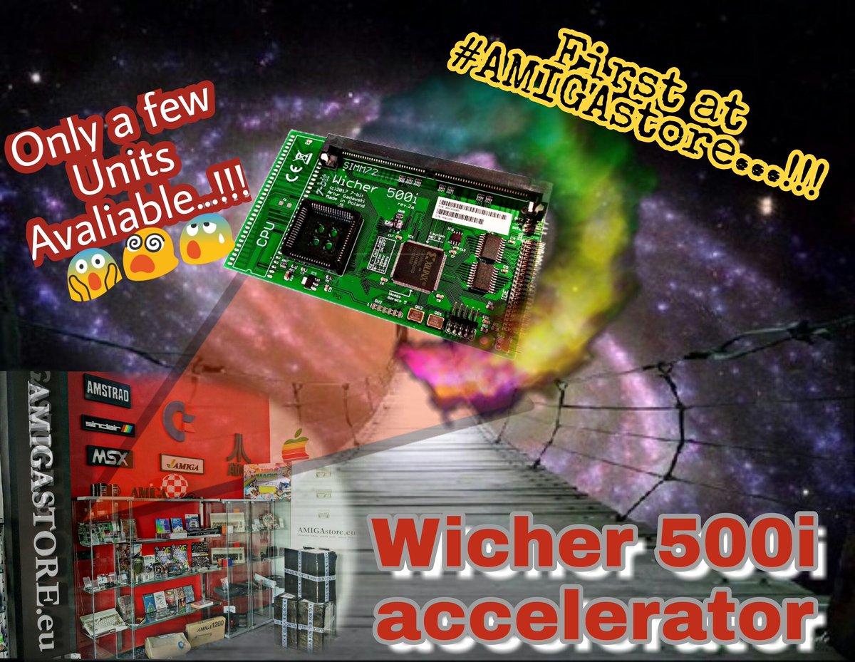 AMIGAstore's tweet image. #Wicher #500i #Acelerator
Only a Few Units Avaliable...!!! ✌🤘

Reach the limits or your AMIGA
First at #AMIGAstore 😀🙌👍

➕ Info: amigastore.eu/en/597-wicher-…
📦🚛🚢🛫 sales@amigastore.eu
📞 +34 968473128
Mon-Friday (CET) 10-14h - 16:30-20h

Wake Up Guy, Follow The White Rabbit 🐰