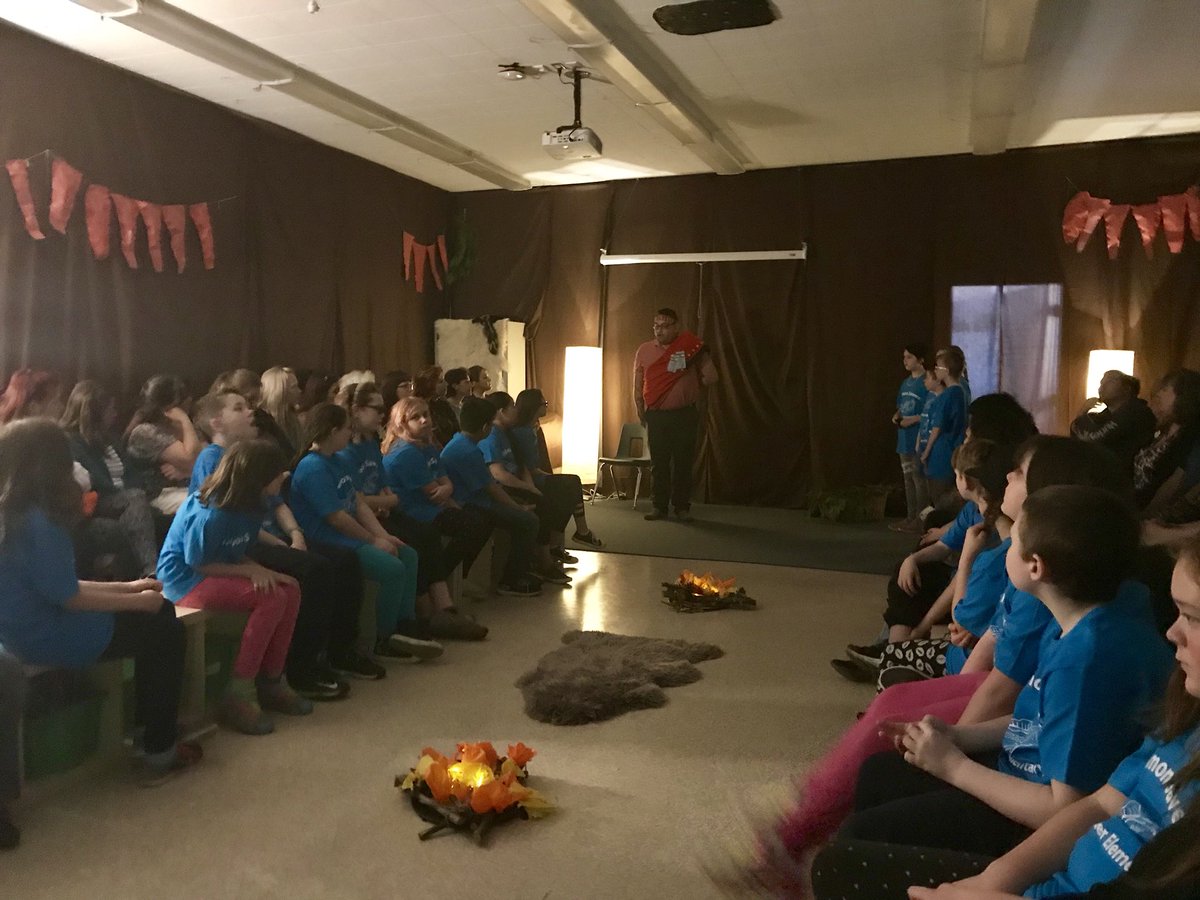 Aboriginal Family Gathering in Division 2 to celebrate the Salmon Savers Initiative and the culmination of units of study #abbyschools #collaboration #integratedlearning