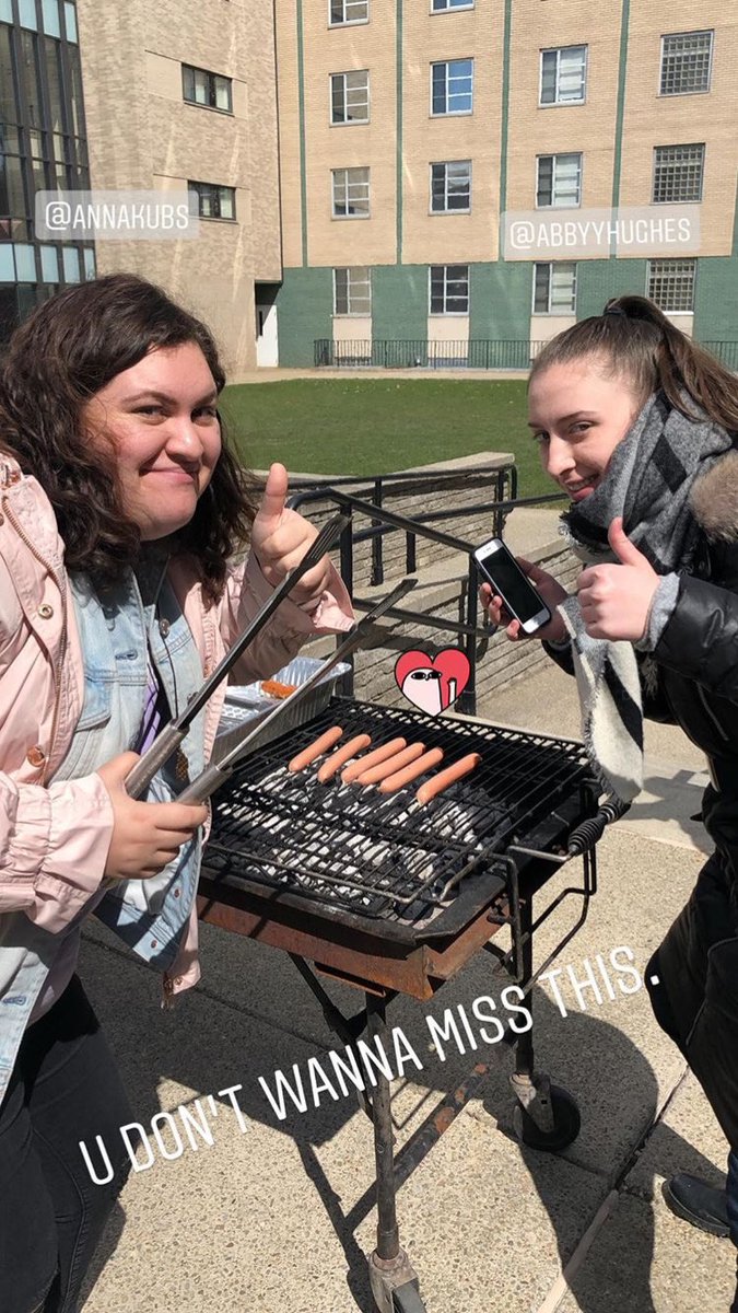 WE'RE GRILLING IN THE QUAD RIGHT NOW! COME VISIT AND GRAB LUNCH 🍴