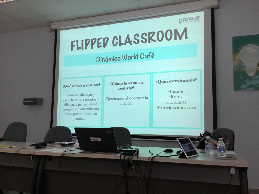 Dando mis primeros pasos en esto del Flipped classroom de la mano de @ordifilosofo  #flippandocprgijon #encendiendolallama #nuevaeducacion #profesmolones