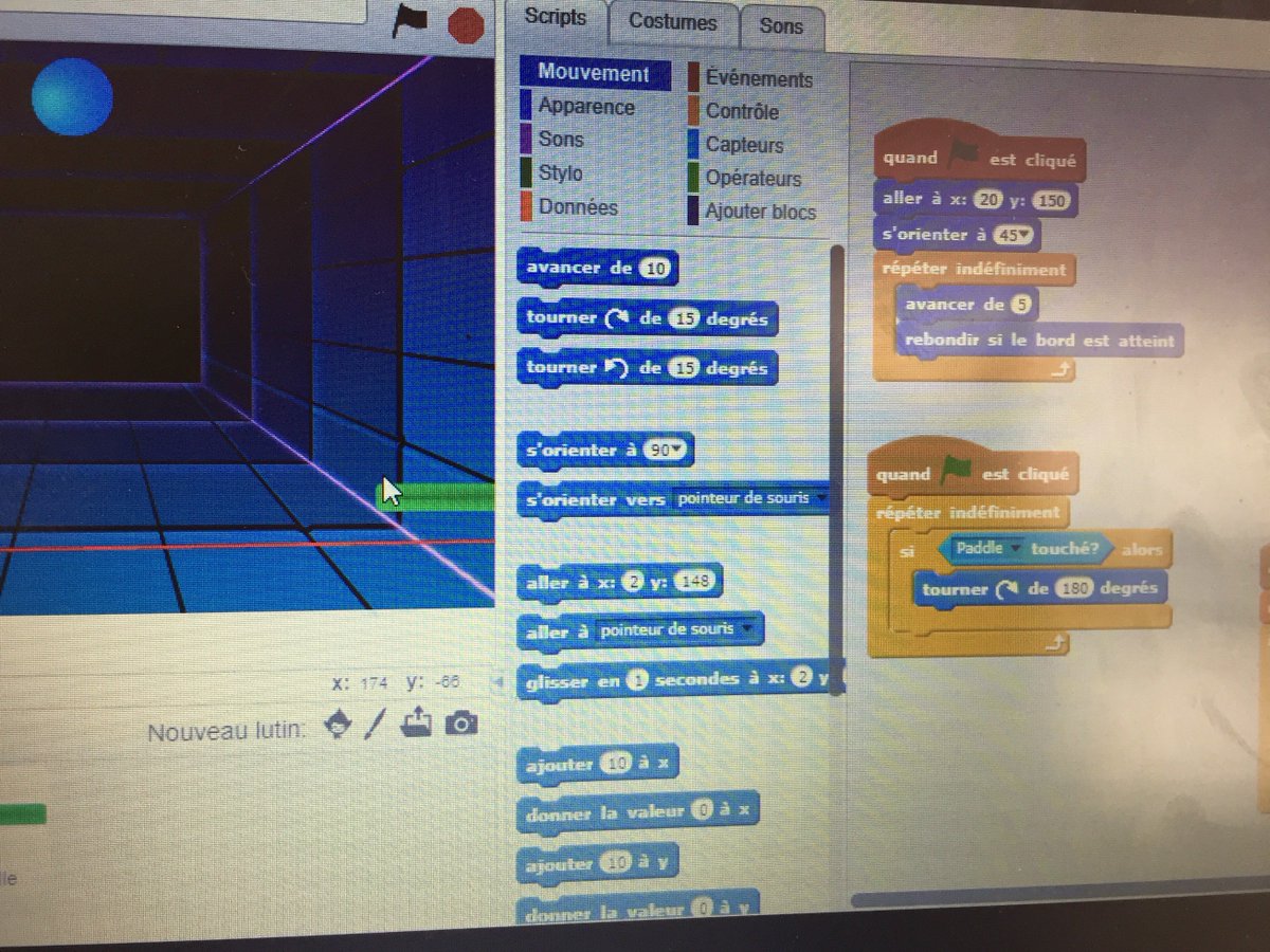 PseSittelles's tweet photo. Création de jeux avec Scratch. Voici le jeux qu’Émilie a créé: @technoenclasse @SylvieB77 @PseSittelles @BdDesloges @lessittelles #BDfier https://t.co/9BUQUOrO5k