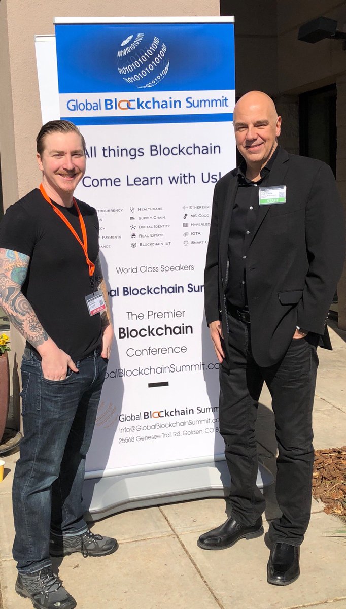gblockchain1's tweet photo. So awesome having @ShaunFrankson  of @PlasticBank Keynote pictured with @gohansgo Co-Founder of Global Blockchain Summit 2018 #BlockchainSummit18 #GBS2018 https://t.co/cIoG9Cmp6f
