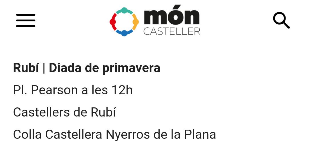 L'agenda #castellers del cap de setmana... <a href="/ElMonCasteller/">elMonCasteller.cat</a> 
no diu res de la diada de #SantJordi2018 a <a href="/st_esteveroures/">Ajuntament de Sant Esteve de les Roures</a>
Tot per no eclipsar als <a href="/verds/">Castellers de Vilafranca</a>?  elmoncasteller.cat/lagenda-castel…