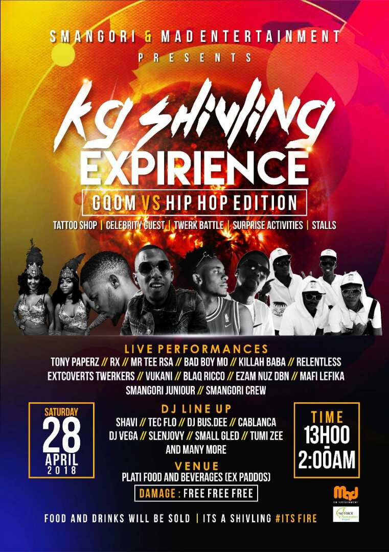 MPushatoro's tweet photo. Is going down on the 28th April 2018 
#kgshivling
#FlashbackFriday 
#JoburgAGM18 
#hiphop
#Gqom
Free event ... Lets shutdown kagiso https://t.co/RVw5wYJ6qy