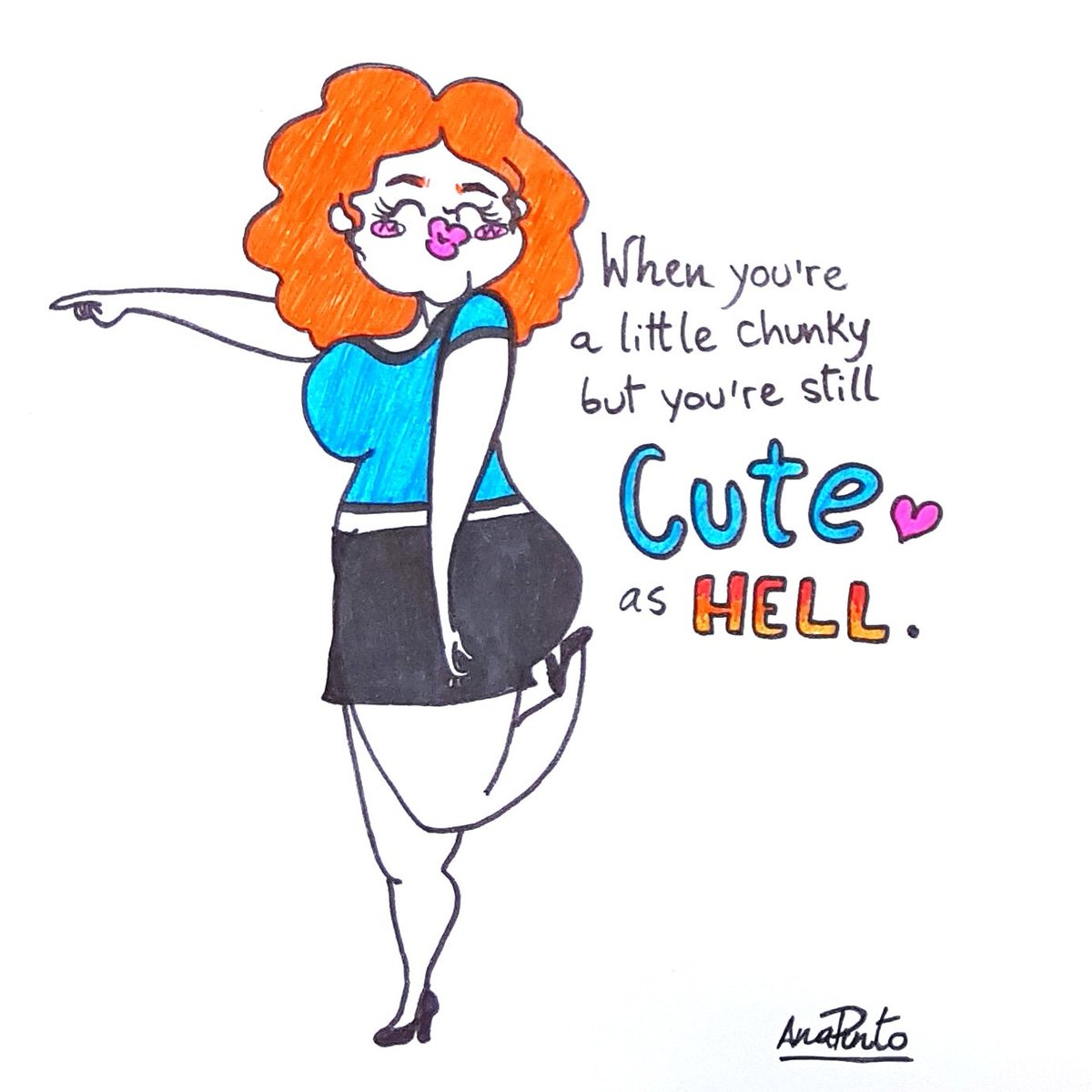 afriq_Ana's tweet photo. Just coz you got some junk in the trunk doesn't mean you can't be a cutie 😍❤ #chubby #chunky #junkinthetrunk #cute #cutie #cuteashell #doodles #irdoodle
For more doodles follow i.r.doodle on instagram ;) https://t.co/vi23XubD3m