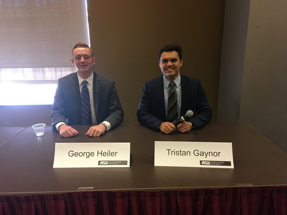 GreatHeartsAcad's tweet photo. Great Hearts alumni, now Arizona State University students, sit on a panel to share best practices for recruitment of #ASU students/graduates. https://t.co/yjSLDPxa3Y