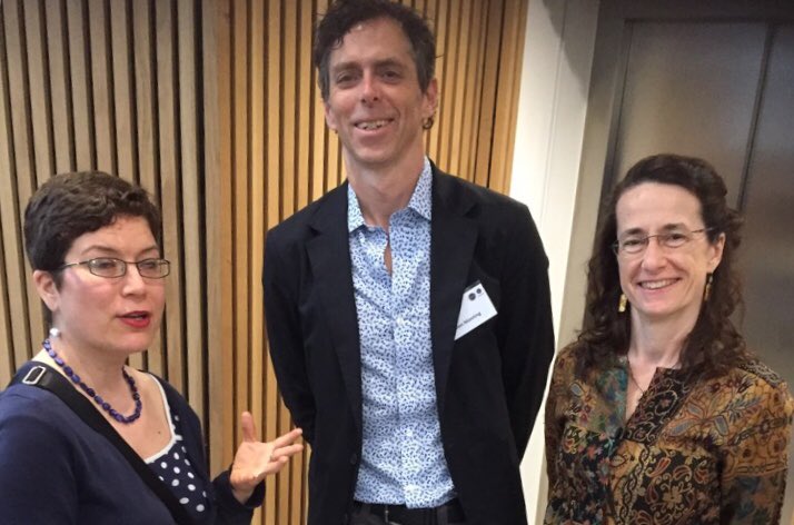 Our Bronwen Jones @barefootbaristr  today at the Border Criminologies @BorderCrim 5th birthday conference: ‘Beyond Critique’, with speakers Juliet Stumpf and Stephen Manning, who gave a presentation on Massive Collaborative Representation as Resistance