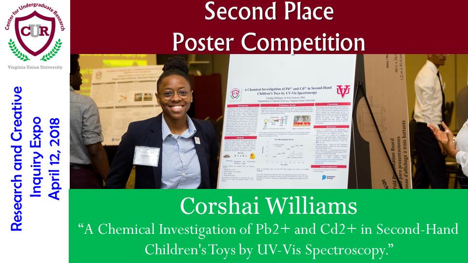 CUR_VUU's tweet photo. Corshai is a senior, chemistry major! Tag her/tell her congrats when you see her! 

#VUU
#VUUCUR
#URW2018
#URWEEK2018 https://t.co/svNMmfWrbb