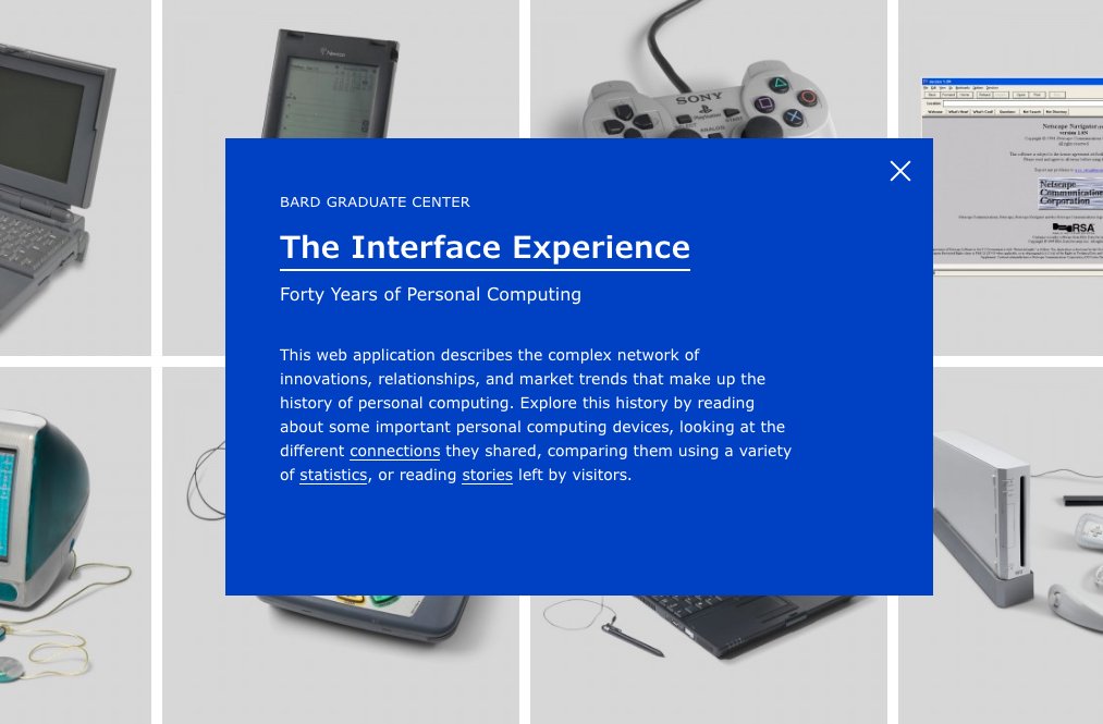 BGC_DHDX's tweet photo. Explore the history of personal computing through The Interface Experience created by @kimonizer and @BardGradCenter https://t.co/yhjwRxBQHI #interface #interfaces #digitalhumanities #bgcfocusproject #focusproject #bgcgallery https://t.co/J2u4f7qCkZ
