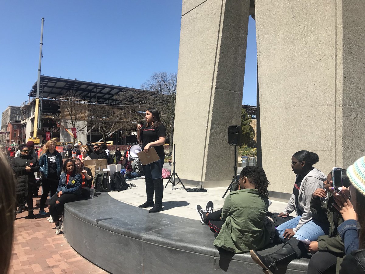 newskag's tweet photo. “We need change,” says Tatiana from @Raised_Woke, a group of Mastery-Shoemaker student activists. “Enough!” https://t.co/FyKx1ilTo0