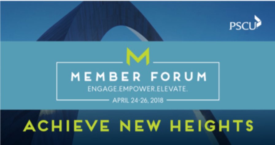 NormaJeanPSCU's tweet photo. Meet Me In St. Louis!! Next Stop Member Forum!  #MForum18 https://t.co/f5FZba8Il6