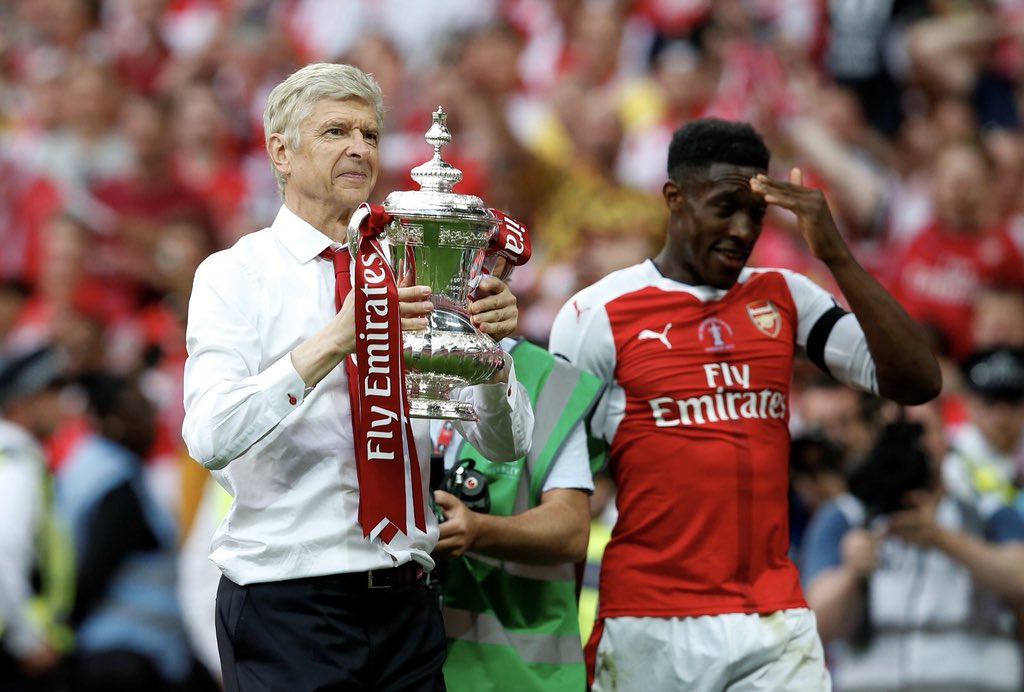DannyWelbeck's tweet photo. Feel privileged to have worked under such a great manager. A true gentleman and an innovator of the game. We will fight until the end for you #MerciArsène https://t.co/nLbYgmp2K7