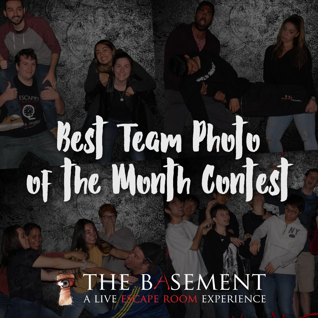 thebasementER's tweet photo. Do you have what it takes to escape the grasps of Edward Tandy &amp; win best team photo of the month?! You will never know unless you come play! 📷💀🏆💥 #ThingsToDoInLA #ThingToDoInVegas #EscapeRoom  #Horror #SerialKiller #April #TeamPhotos #BestTeamPhoto #Contest #Winners https://t.co/GCuLG1ybuu