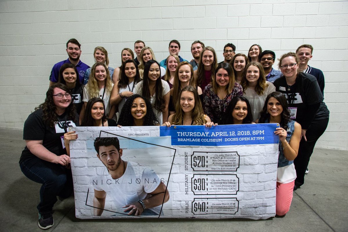 kstateUPC's tweet photo. Still singing Nick Jonasβs music at the top of our lungs. Thanks for the awesome concert @nickjonas! #kstateupc #NickJonas https://t.co/ChkhlguIVy