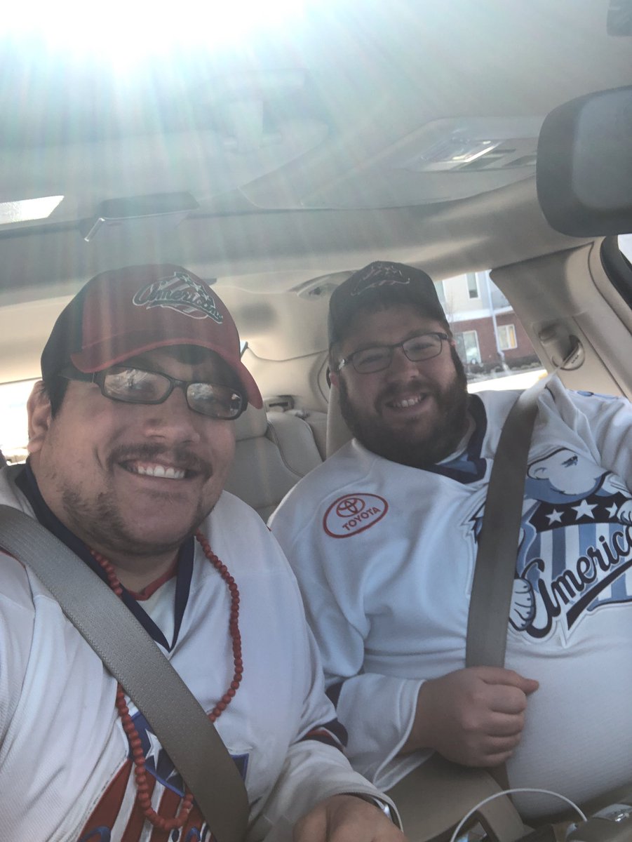 Sxchamps's tweet photo. On our way to Syracuse for @AmerksHockey playoffs #RocTheCrunch #RallyOurCity #Amerks @JerryScheirer https://t.co/xcyNjNLadw