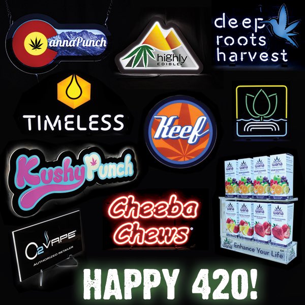 ZeonCorp's tweet photo. Happy #420 to all the amazing cannabis companies we work with! π
.
.
.
#CannabisCommunity #marijuanabrands #cannapunch #highlyedible #deeprootsharvest #timelessvapes #keef #kushypunch #wana #cheebachews #o2vape #generalhydroponics https://t.co/zOwgKWbFQJ