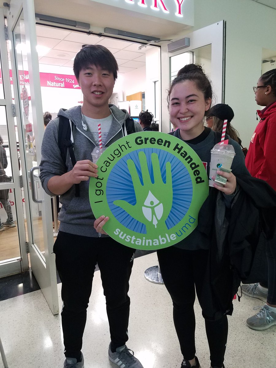 leafumd's tweet photo. Catching students Green Handed for using #compostable #straws @UMDDAIRY !!! https://t.co/dsSWDbc8of