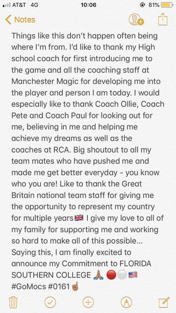 KaiyemC9's tweet photo. So Blessed to have been given this opportunity🙏🏽 Happy to announce my commitment to FLORIDA SOUTHERN 🔴⚪️ #GoMocs #0161 Manchester✈️Florida https://t.co/WSi5S5fFmZ