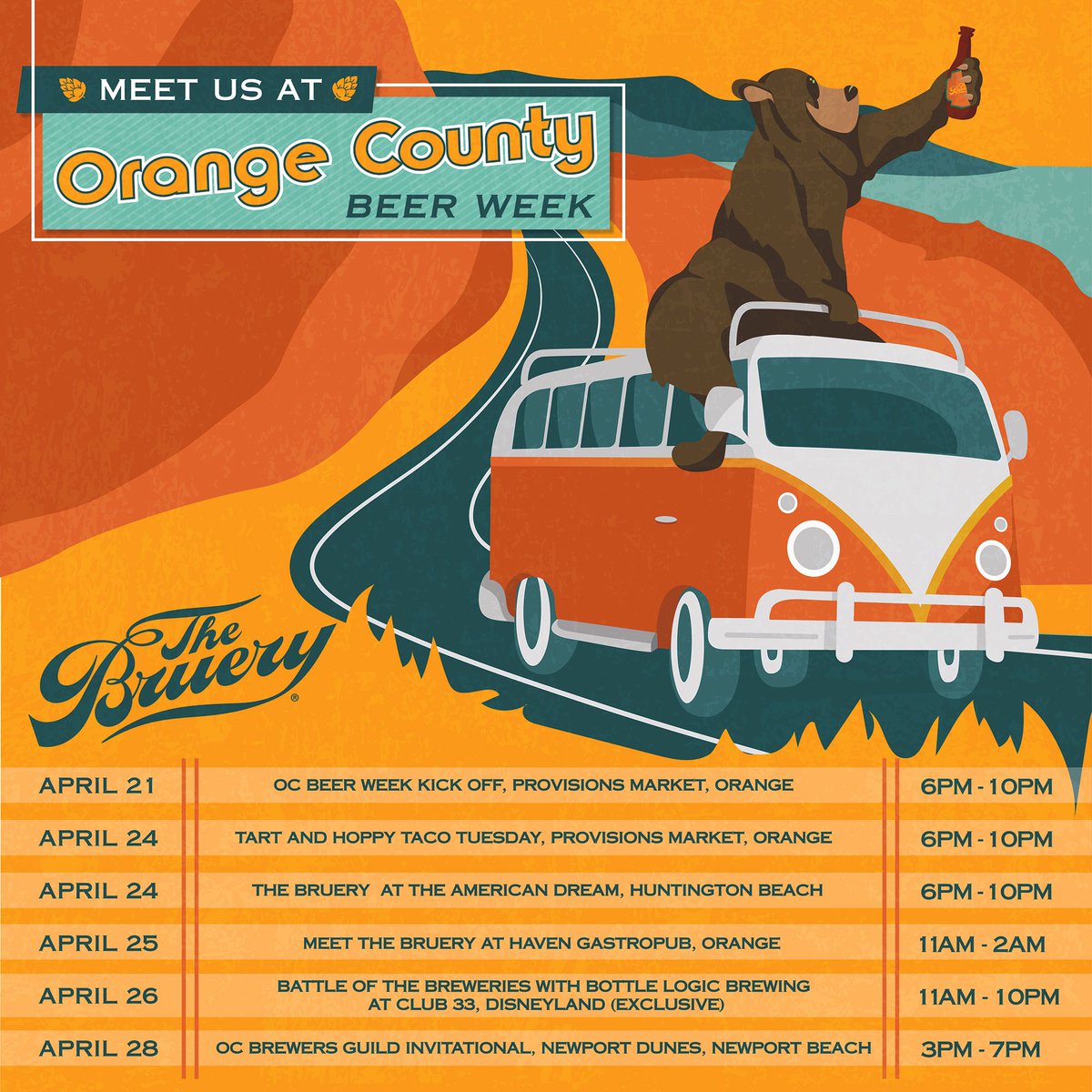 TheBruery's tweet photo. Join us as we celebrate around town for #OCBeerWeek! Take a look at where you can find Famille Rue and our beer throughout Orange County from April 21-April 28. https://t.co/9cDmidLuOE
