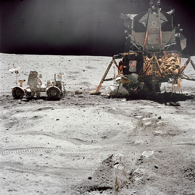 NASAhistory's tweet image. #OTD in 1972 the Apollo 16 Lunar Module &quot;Orion&quot; landed on the moon. For the next 3 days John Young and Charlie Duke explored the Descartes region lunar highlands in order to better understand lunar geology.