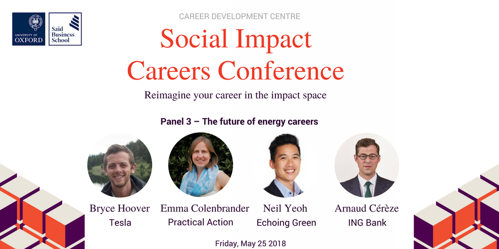OxfordSBS's tweet photo. Prepare yourself to build a career in the energy space at the Social Impact Careers Conference. Experts in the energy industry will be discussing the future trends in Energy Careers. Register now at https://t.co/3xCHm3WzTL https://t.co/SHX7JNNBRC