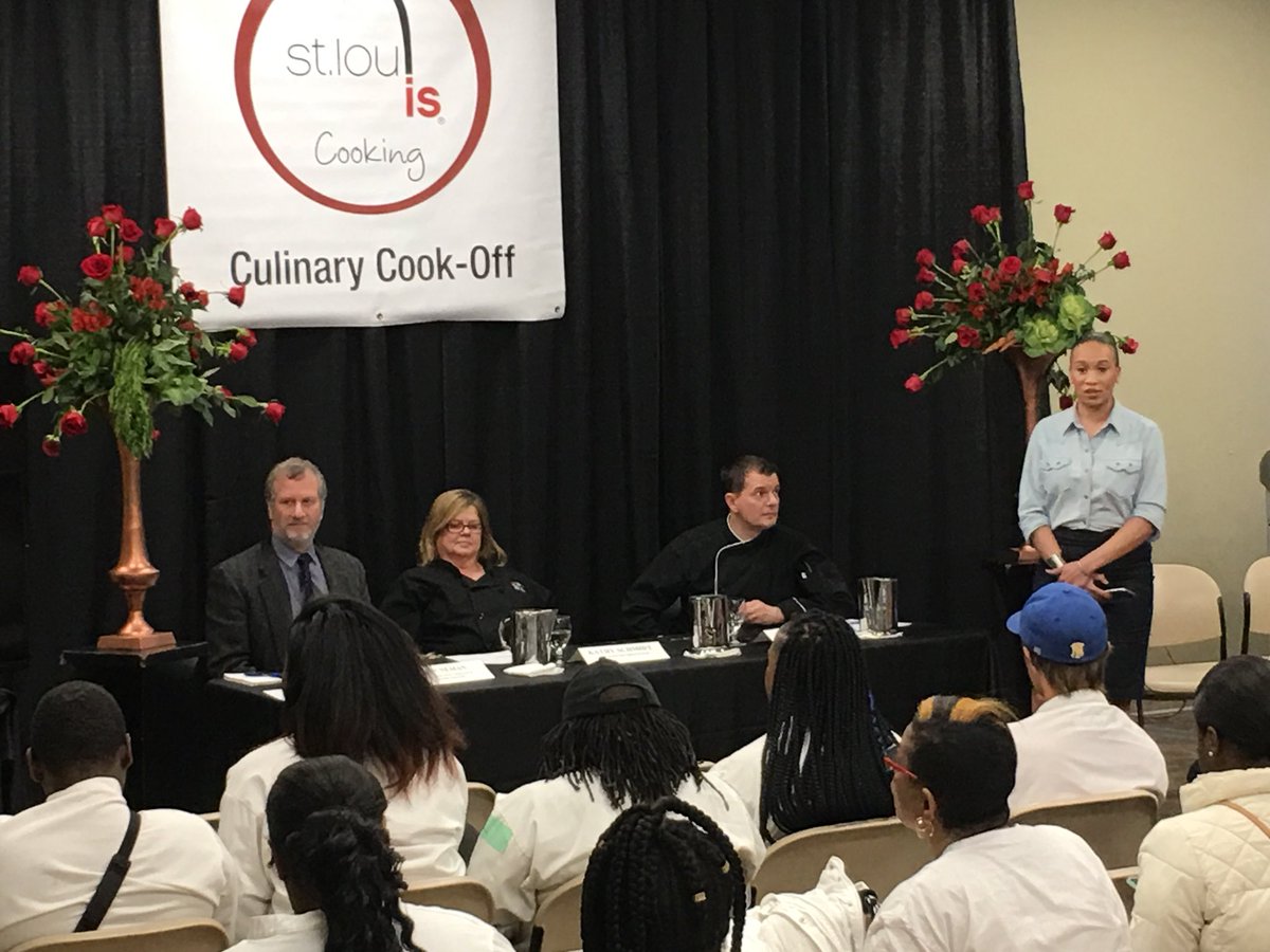 Laur_Ross's tweet photo. Culinary Cook-Off judges impressed with @SouthTechSTL appetizer— savory Parmesan cheese puff with salmon, cream and chive filling. “You could serve this at a restaurant!” @TheMagicHouse @DNemanFood @STLPostDispatch @crestwoodbarn  #explorestlouis https://t.co/T0IpM9Fz83