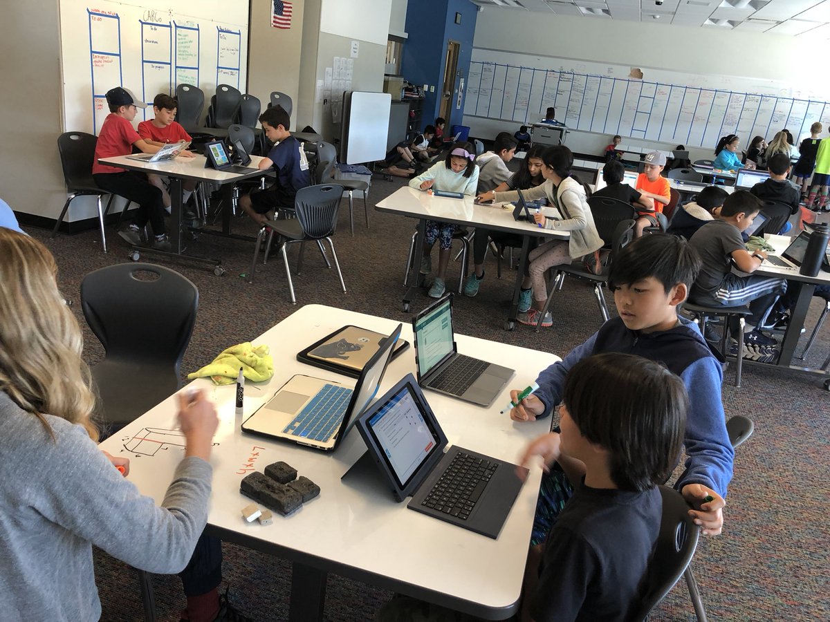 MisterCMaine's tweet photo. The amazing @Ms_Youngren, @AshleyBreed003, &amp; @mindyahrens1 throwing down small group sessions on volume, measurement, &amp; premimiter while Ss work on individual paths. Continuing to build content skills needed for #BackyardCrashers #D39C #dtk12chat #PBLChat #CSUSM https://t.co/J74WlktycI
