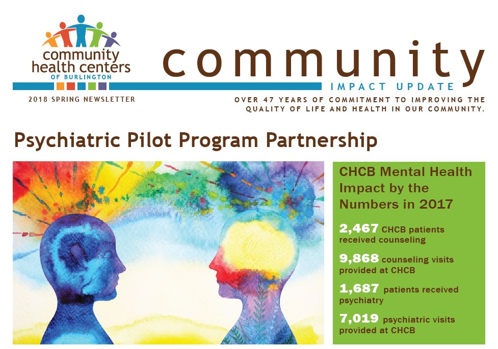 CHCBVT's tweet photo. Check out our Spring Newsletter and learn more about our Psych Pilot Program in partnership with @vnacares, our LGBTQ clinics, and our school-based programs in Burlington and Winooski! https://t.co/AkR6Xe6qeM https://t.co/V3G5JGPxyL