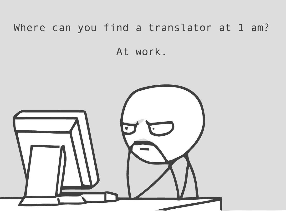 BFTranscreation's tweet photo. That feeling when #weekend is coming but you are a #translator. :) https://t.co/lhkjIKLDIs