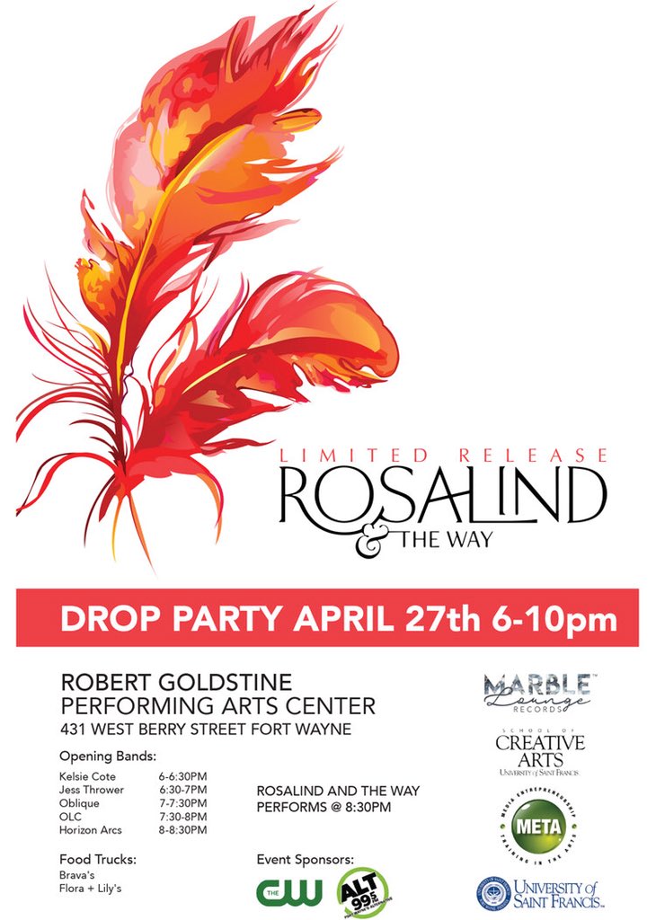 rosalind_theway's tweet photo. So this is happening a week from today. 🙌🏽🎉😄 We’re playing some tunes from our upcoming album starting at 8:30pm at the downtown @USFFW auditorium! We hope you love these songs as much as we do. https://t.co/FdEut8KVUB