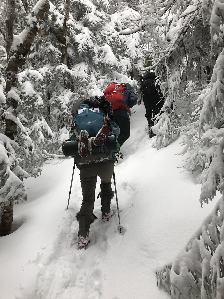 SalgeScience's tweet photo. No rain! A foot of snow! 
We’re warm, safe and in great spirits!
So much adventure into days two and three of AMC Adventures.
#bhsintersession https://t.co/t4TG9kWWgF