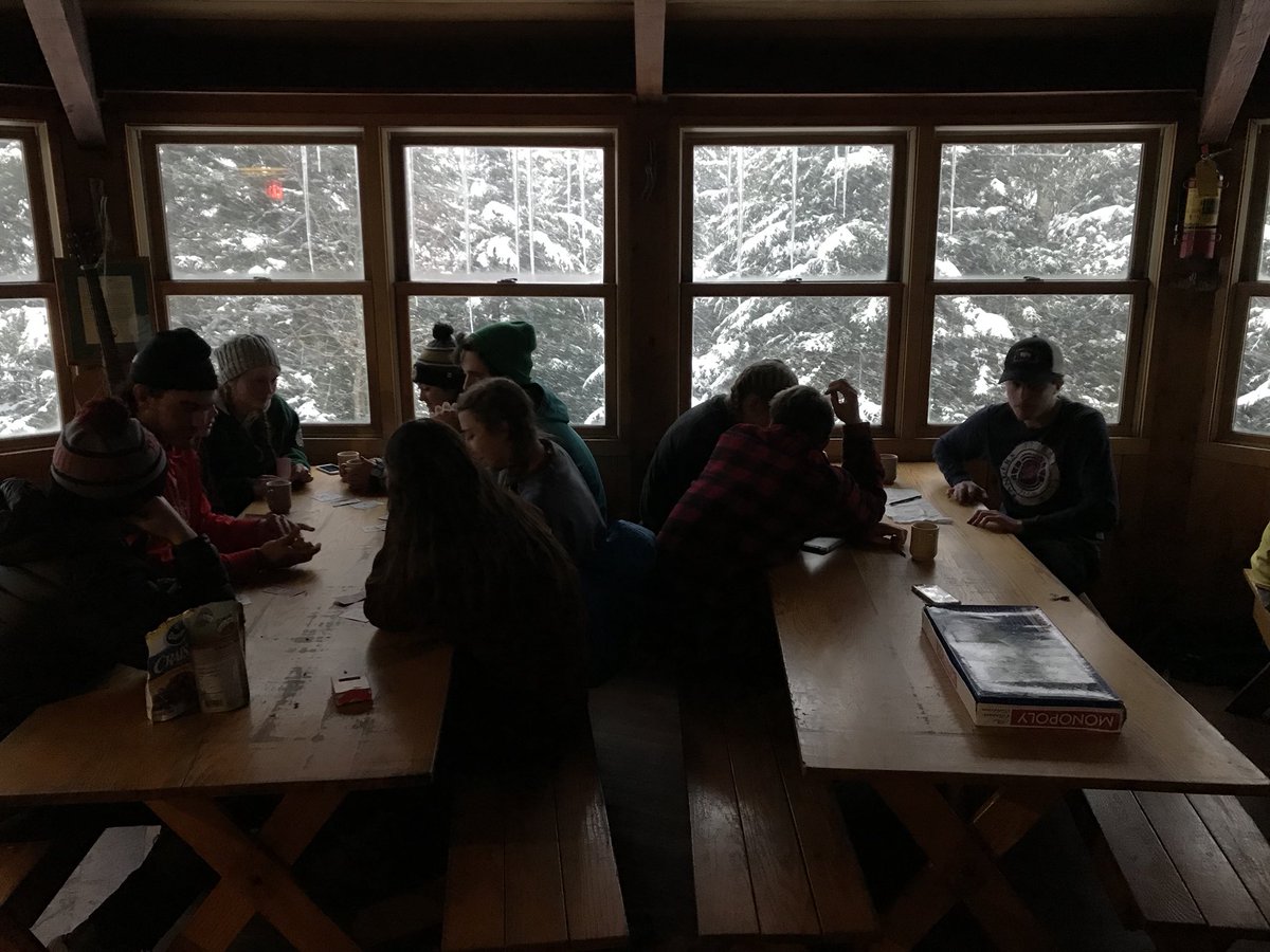 SalgeScience's tweet photo. No rain! A foot of snow! 
We’re warm, safe and in great spirits!
So much adventure into days two and three of AMC Adventures.
#bhsintersession https://t.co/t4TG9kWWgF