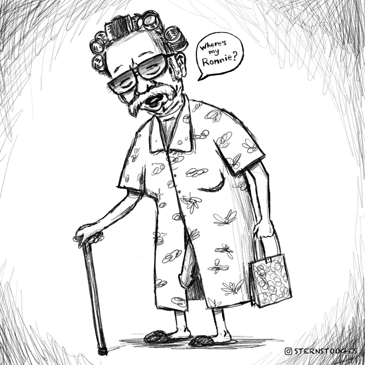 SternStooges's tweet photo. Ronnie’s mom ready to dish out some pegging. 
@rmlimodriver69 @sternshow #howardstern #WackPack https://t.co/kSCgjuOQrM