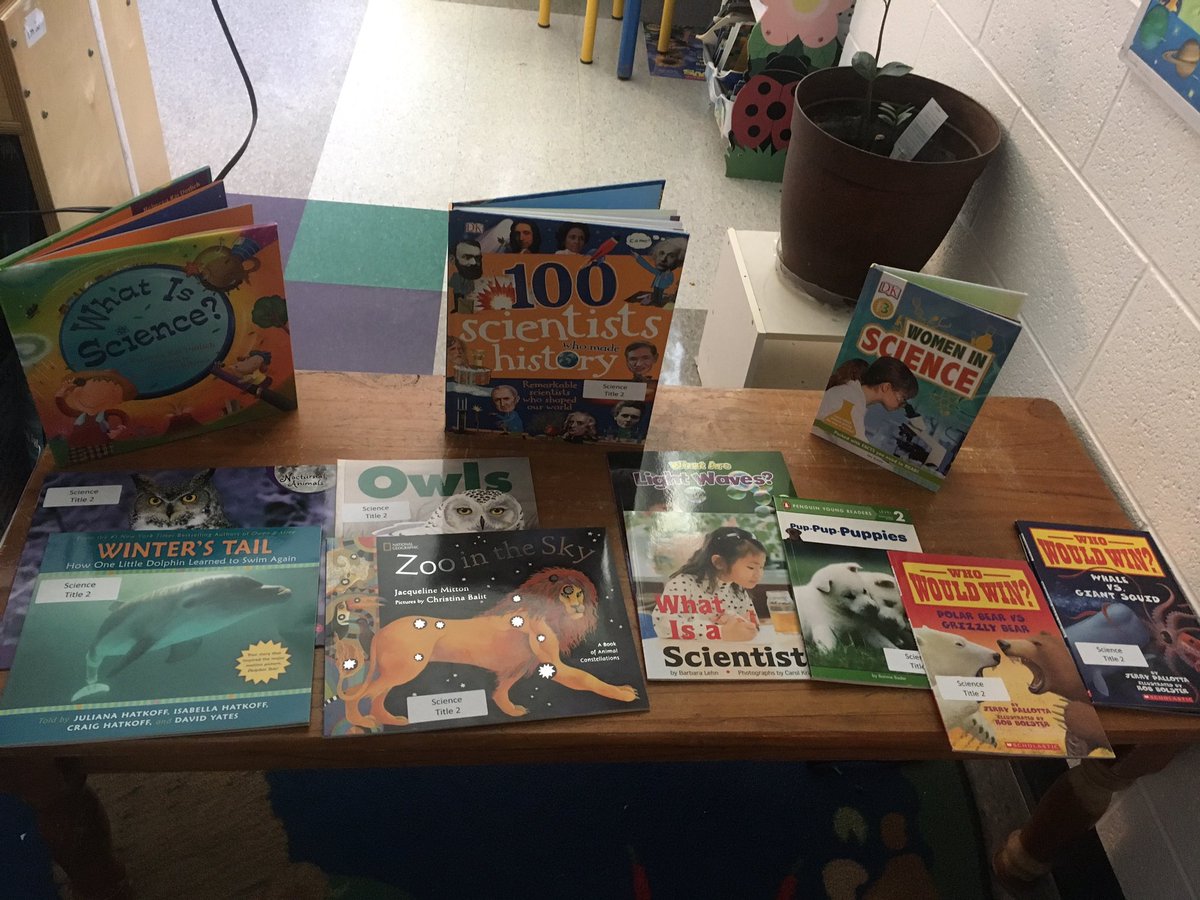 ms_danielj's tweet photo. I know these eye catching new titles will not stay on the shelves very long! Coming to selected reading scientist's home soon! https://t.co/pR3BBlZZIa
