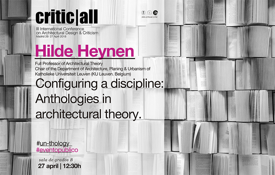 criticallconfer's tweet photo. Come and join us for @criticallconference 3rd edition. @HeynenHilde  will be lecturing on architectural theory anthologies next Friday 27 at 12:30am as key-note speaker. Open to all! https://t.co/7WfD4ShKxT  #dpaetsam #criticall #etsam #architecture #criticism https://t.co/Gz3WikrZzz