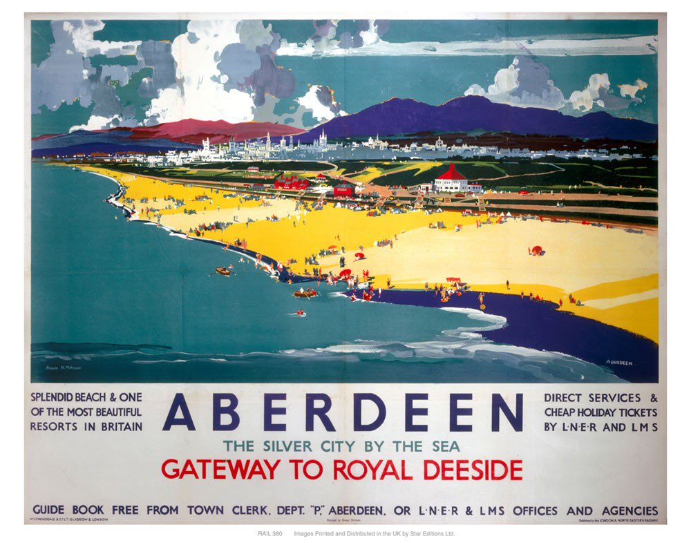 RailPosters's tweet photo. Aberdeen, the Silver City by the Sea 
#vintage #railwayposters https://t.co/BRJfQajHuS