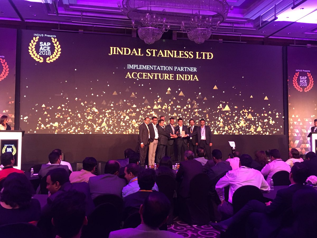 akapoor77's tweet photo. Congratulations @abhyudayjindal @Jindal_Official #JindalStainless for SAP ACE award #SAPACEAwards https://t.co/WGZASIFFrg