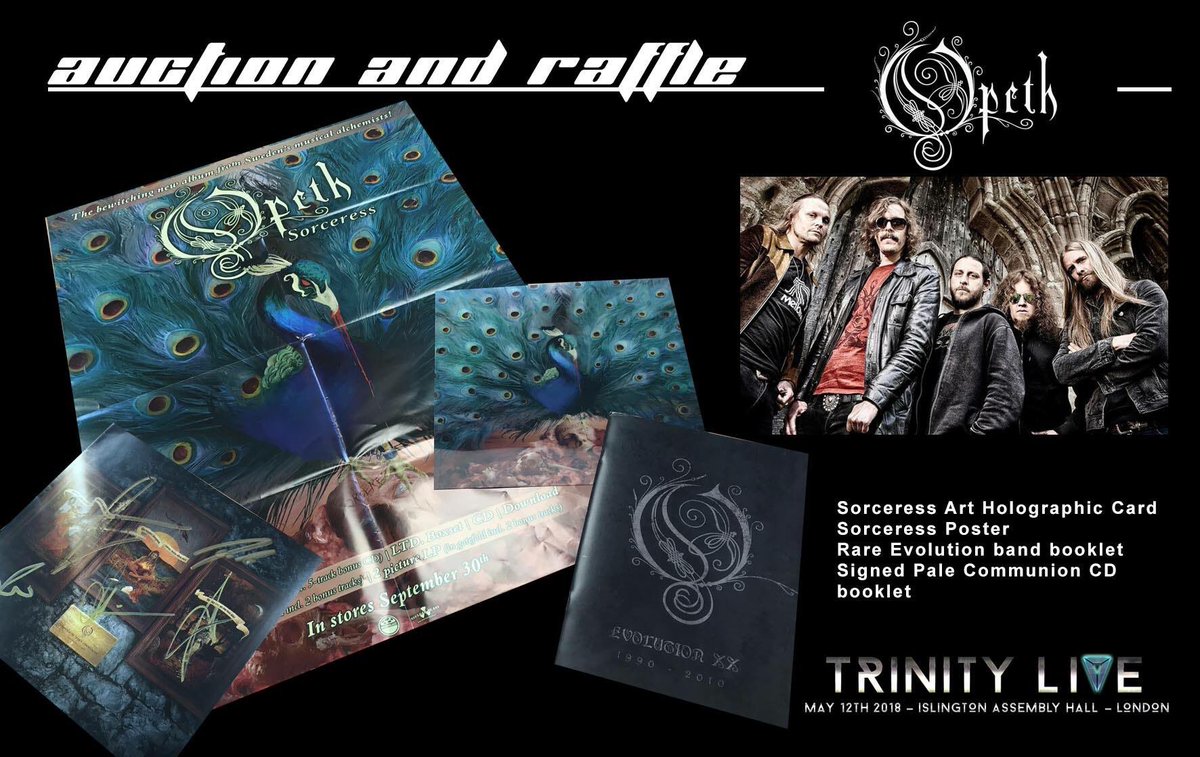 TrinityLiveUK2's tweet photo. Here’s 1 of 3 to perk up your Friday evening! 1st up is a bundle of goodies from Opeth. Thanks so much @OfficialOpeth for their generosity & support xx
#TrinityLive #Rock #Charity #Festival #GoBuyTickets
Tickets here - https://t.co/v4sLa783wN https://t.co/YqWhkSKHZ7