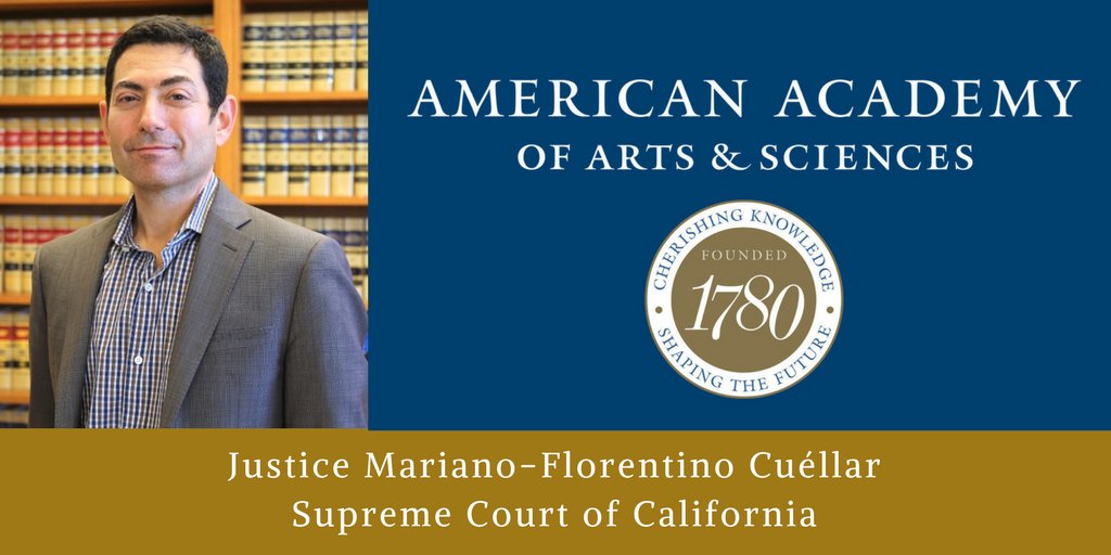CalCourts's tweet photo. #CASupremeCourt Justice Mariano-Florentino Cuéllar joins Barack Obama, Justice Sotomayor in @americanacad’s Class of 2018: https://t.co/Z2CDZK8JYo https://t.co/mEYnsZDLzh