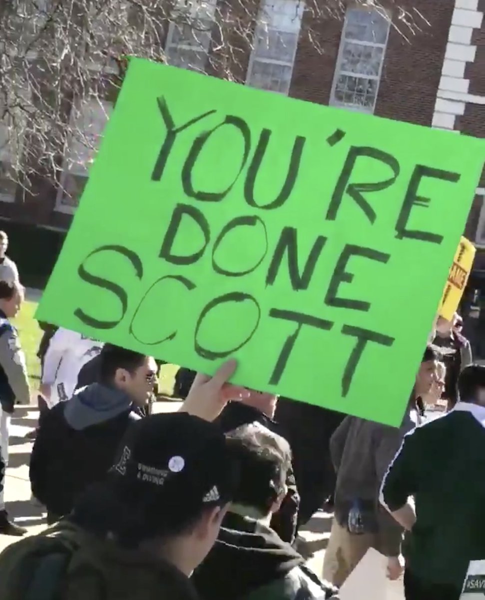 bendyarms's tweet photo. LOL at this sign from the rally @saveEMUsports I need to make this the title of my next short film. #ITSDAVE #YOUREDONESCOTT https://t.co/622CYVciJB